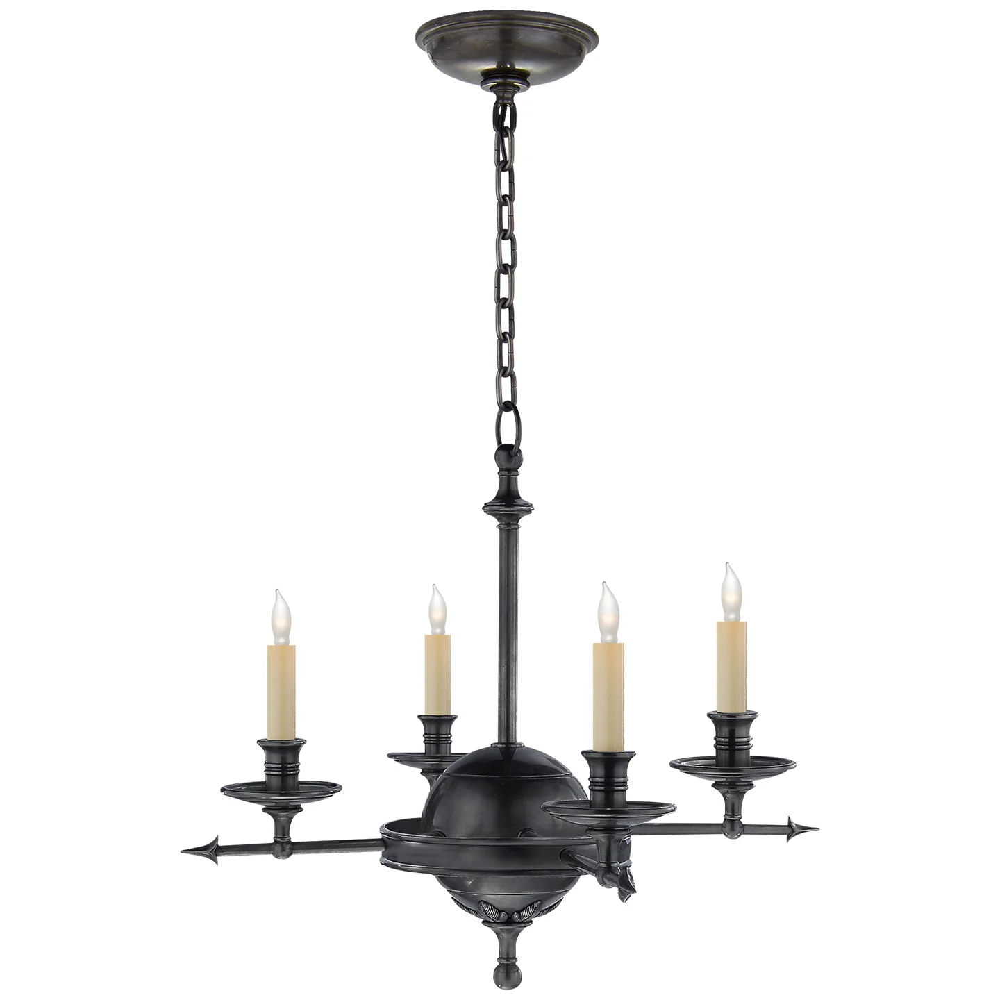 Leaf And Arrow Four Light Chandelier