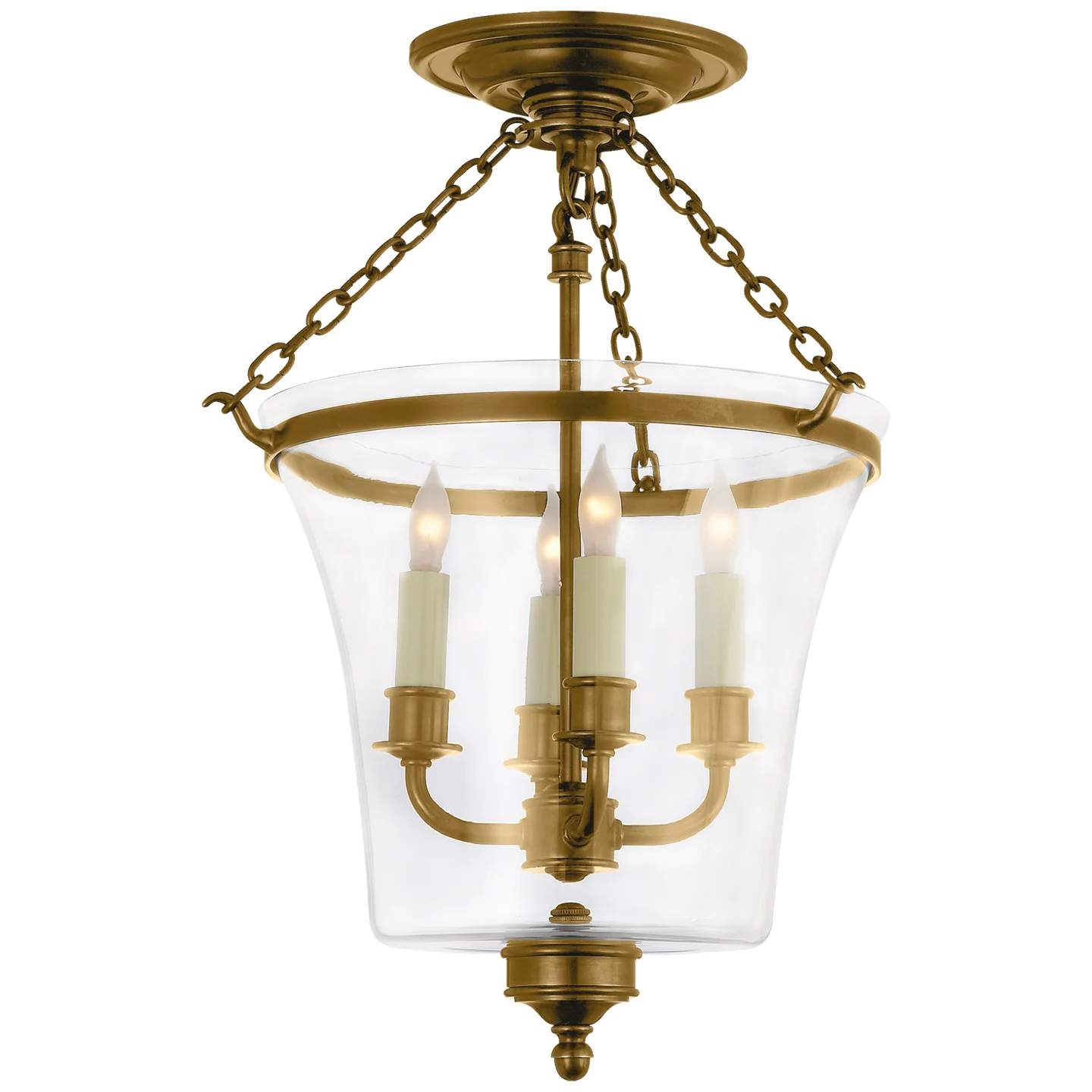 Sussex Bell Jar Four Light Semi-Flush Mount - Image 1