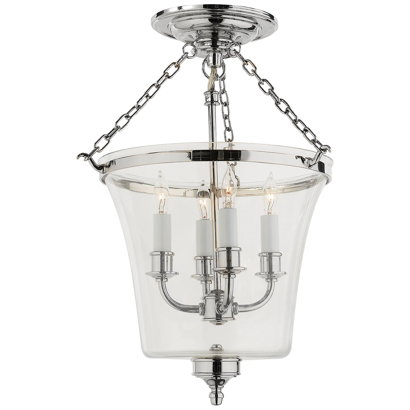 Sussex Bell Jar Four Light Semi-Flush Mount - Image 3