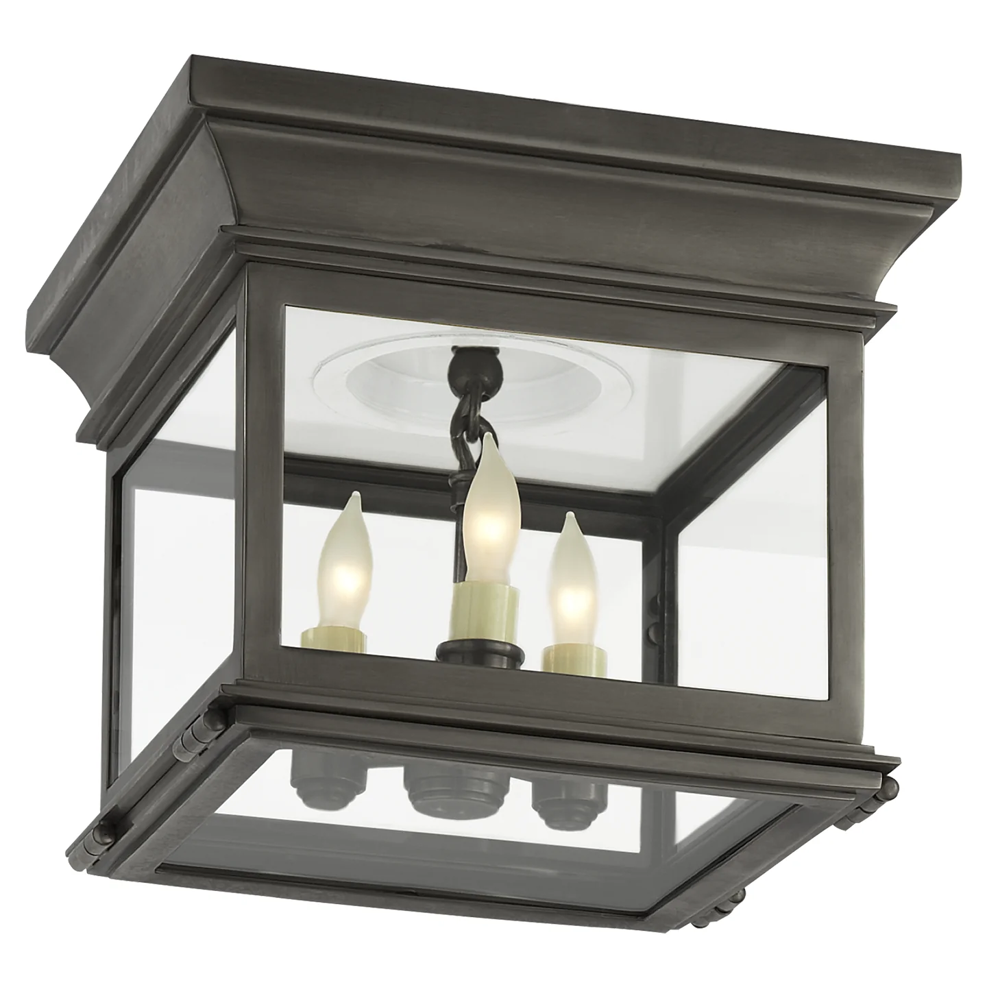 Club Square Three Light Flush Mount - Image 1