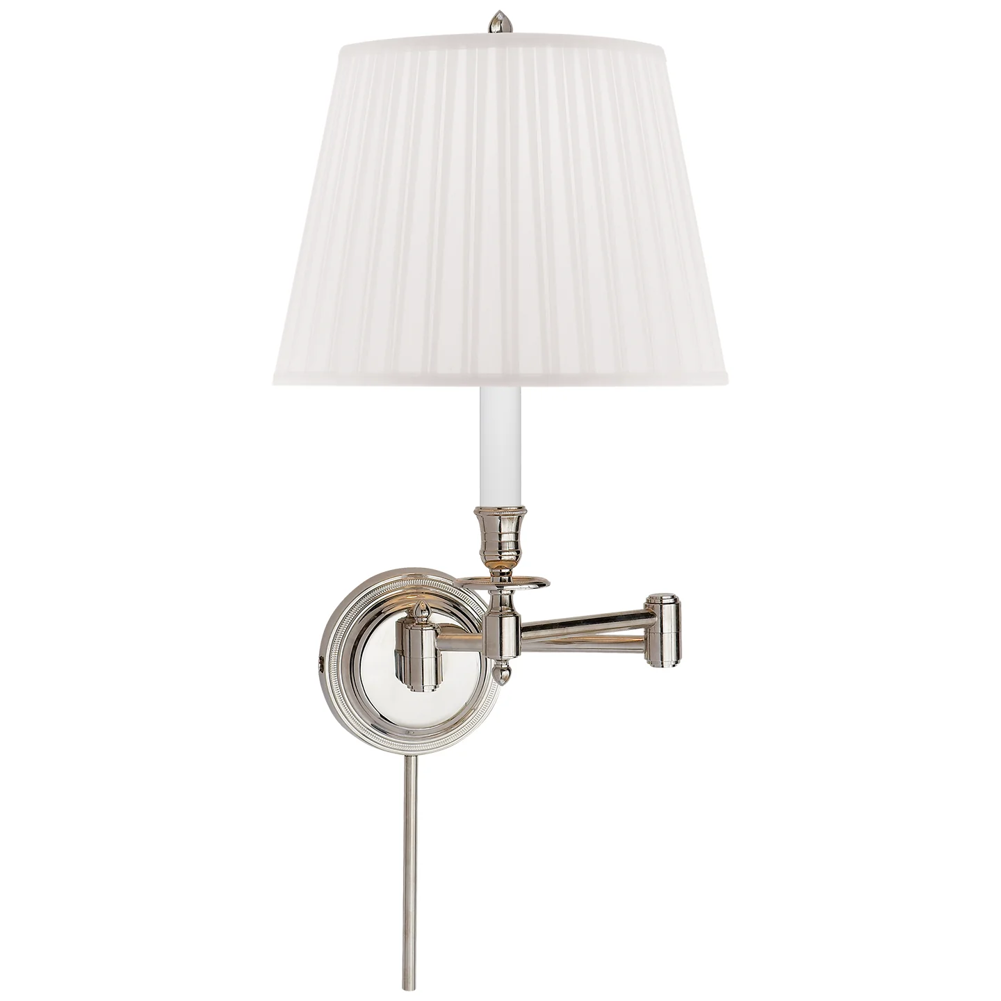 Candle Stick One Light Swing Arm Wall Lamp - Image 1