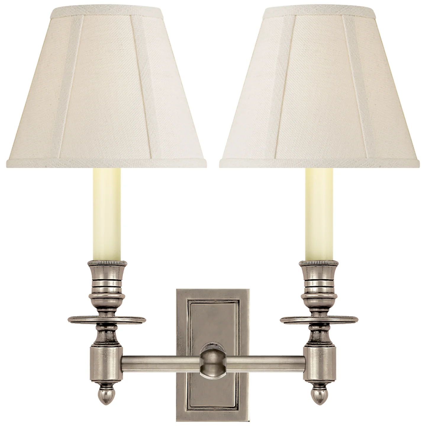 French Library Two Light Wall Sconce - Image 3