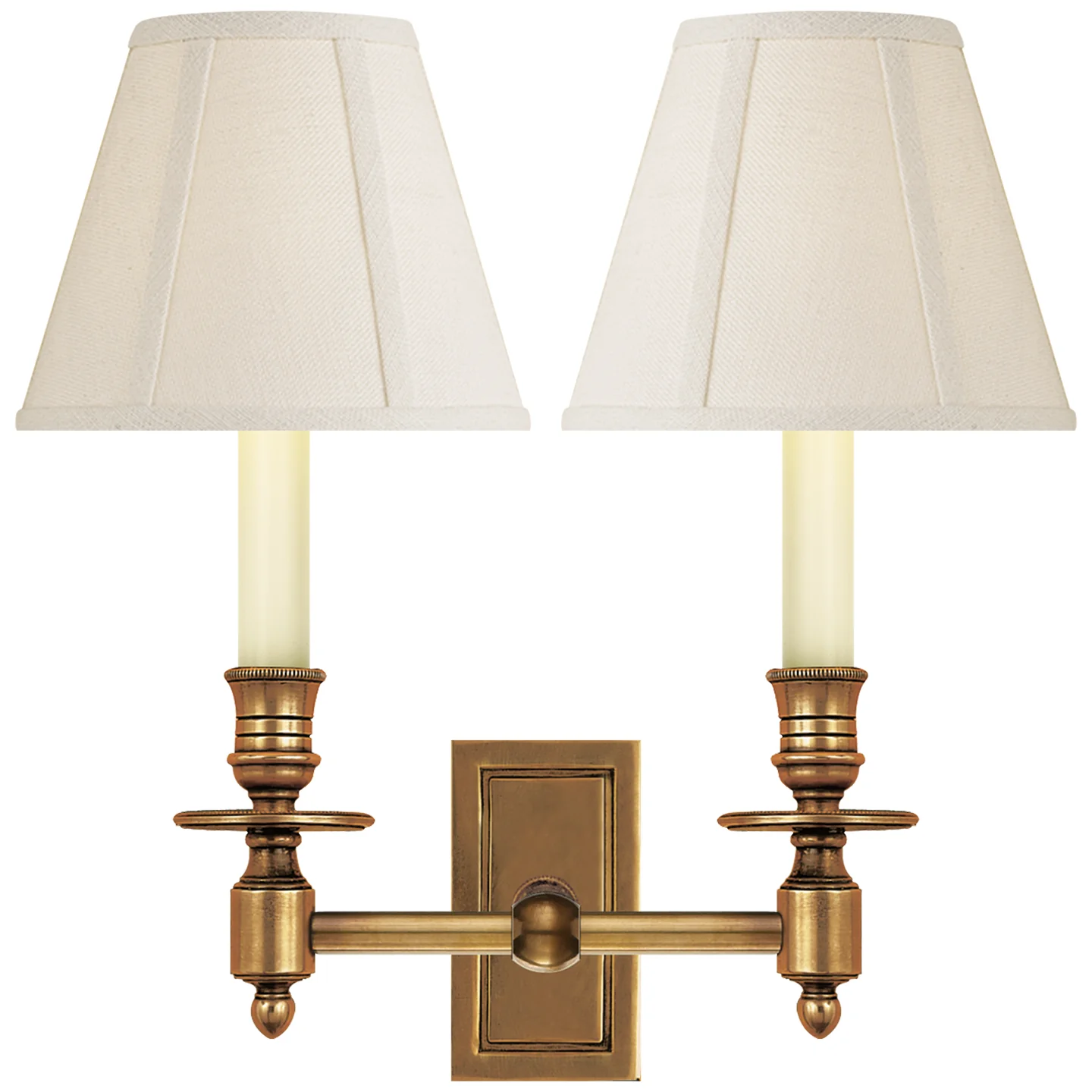 French Library Two Light Wall Sconce - Image 2