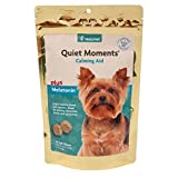 NaturVet Quiet Moments Calming Aid for Dogs - Plus Melatonin – Helps Reduce Stress & Promote Relaxation – Great for Storms, Fireworks, Separation, Travel & Grooming - 65ct Soft Chew Bag - Image 1