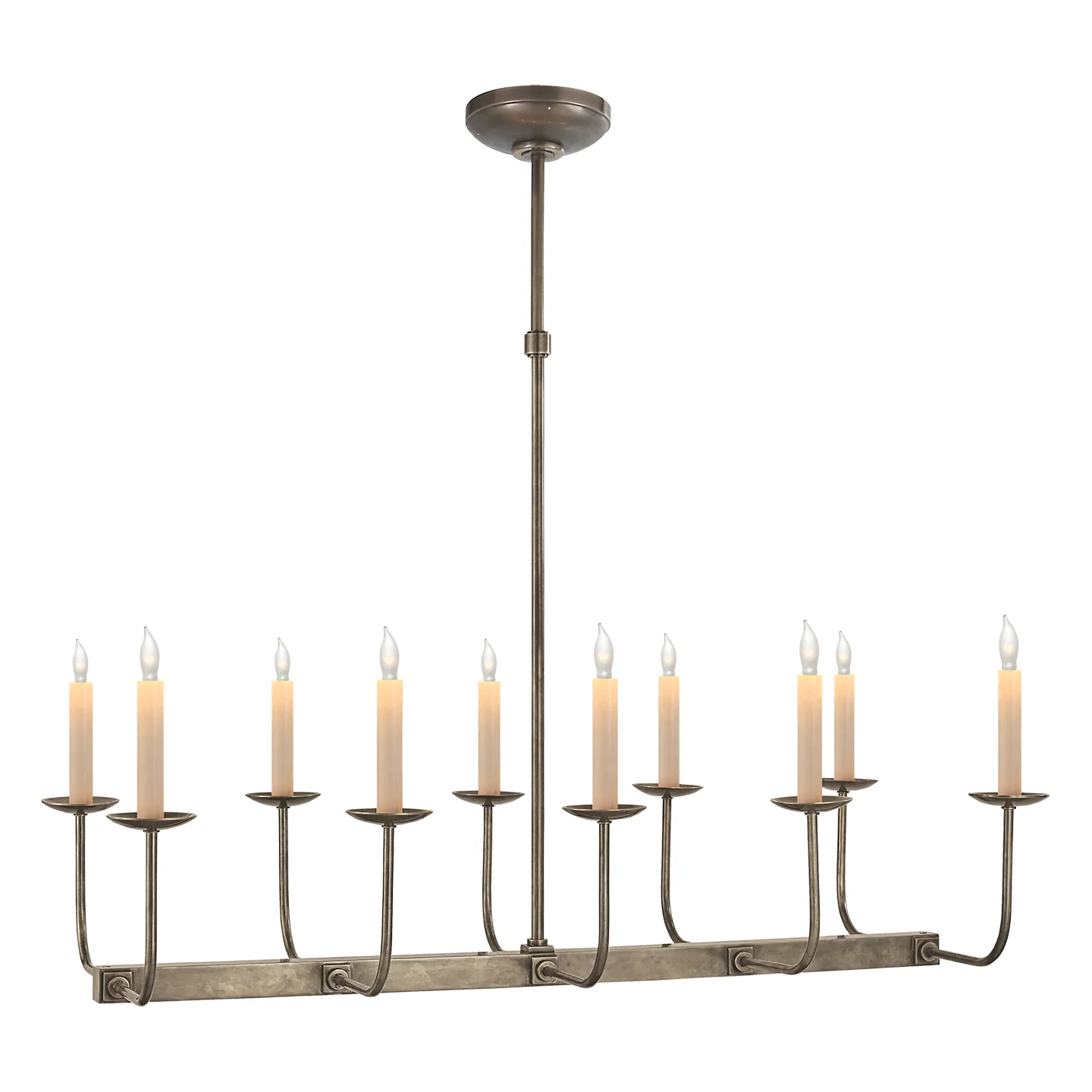 Linear Branched Ten Light Chandelier - Image 1