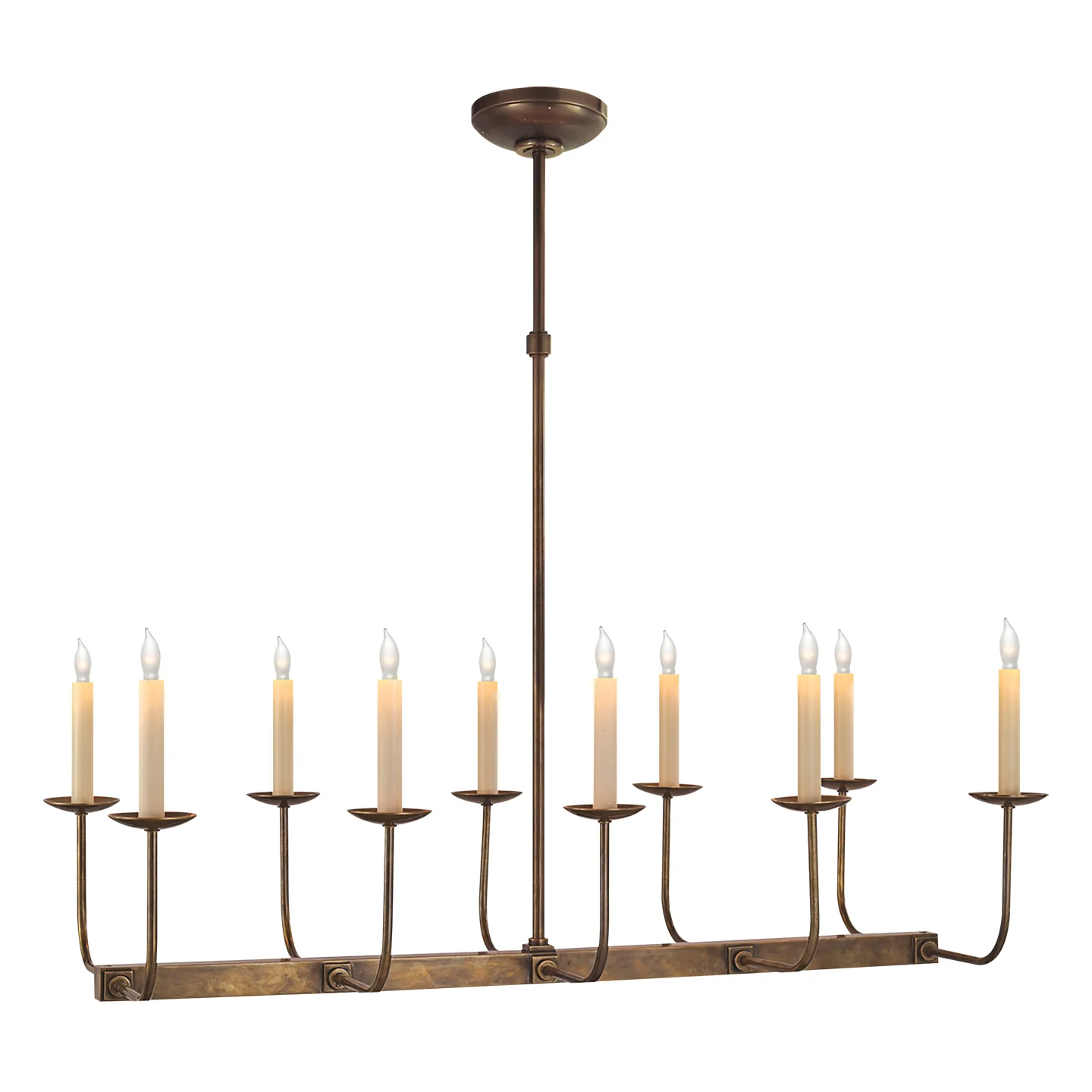 Linear Branched Ten Light Chandelier - Image 2