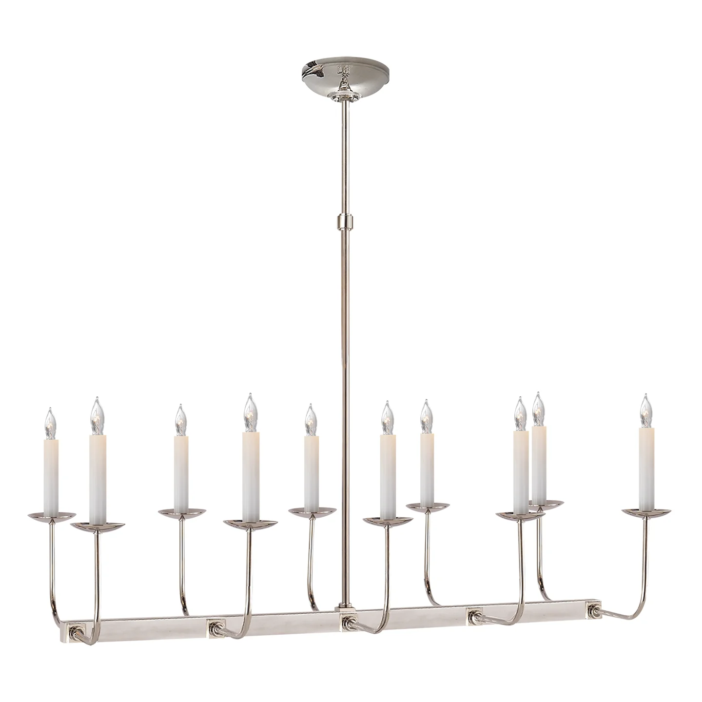 Linear Branched Ten Light Chandelier - Image 3