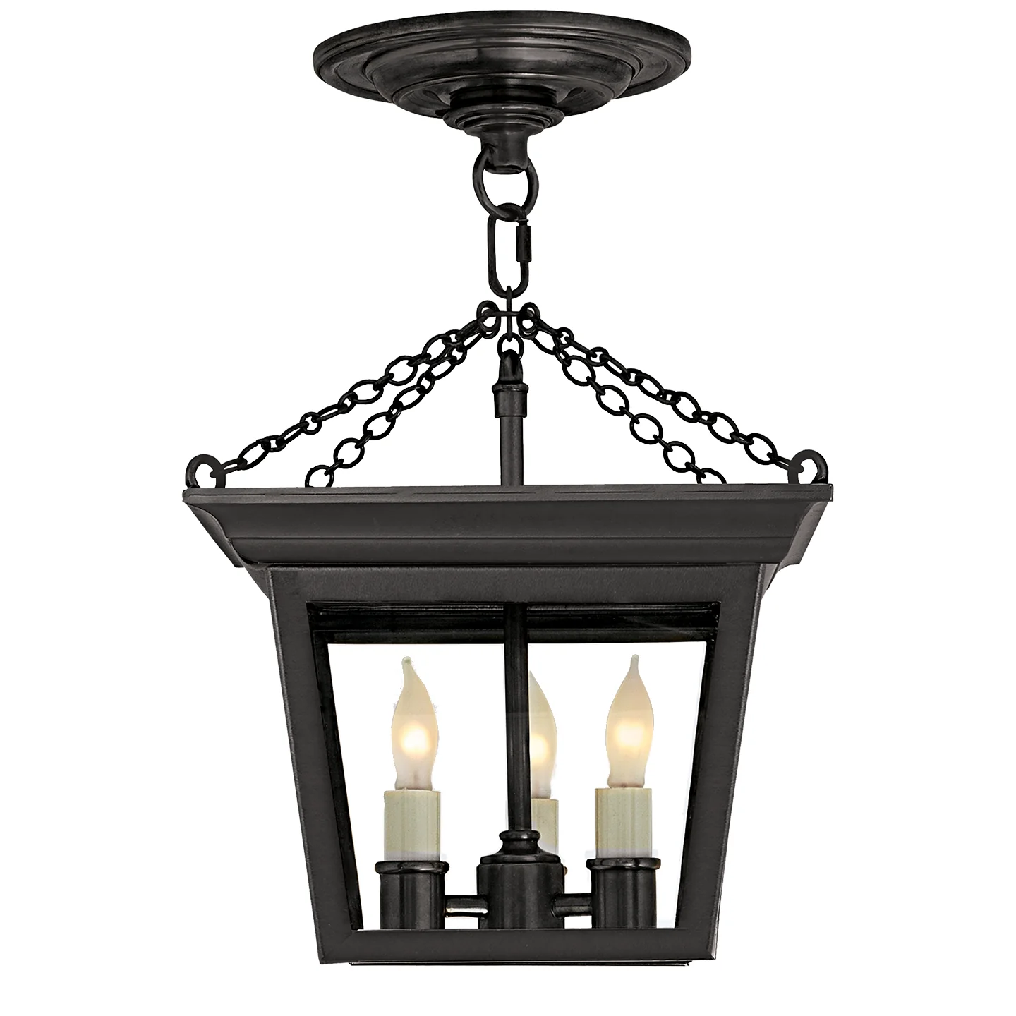 Semi Flush Cornice Three Light Semi-Flush Mount - Image 2