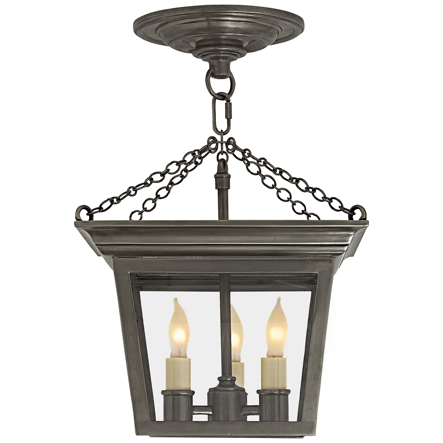 Semi Flush Cornice Three Light Semi-Flush Mount - Image 3