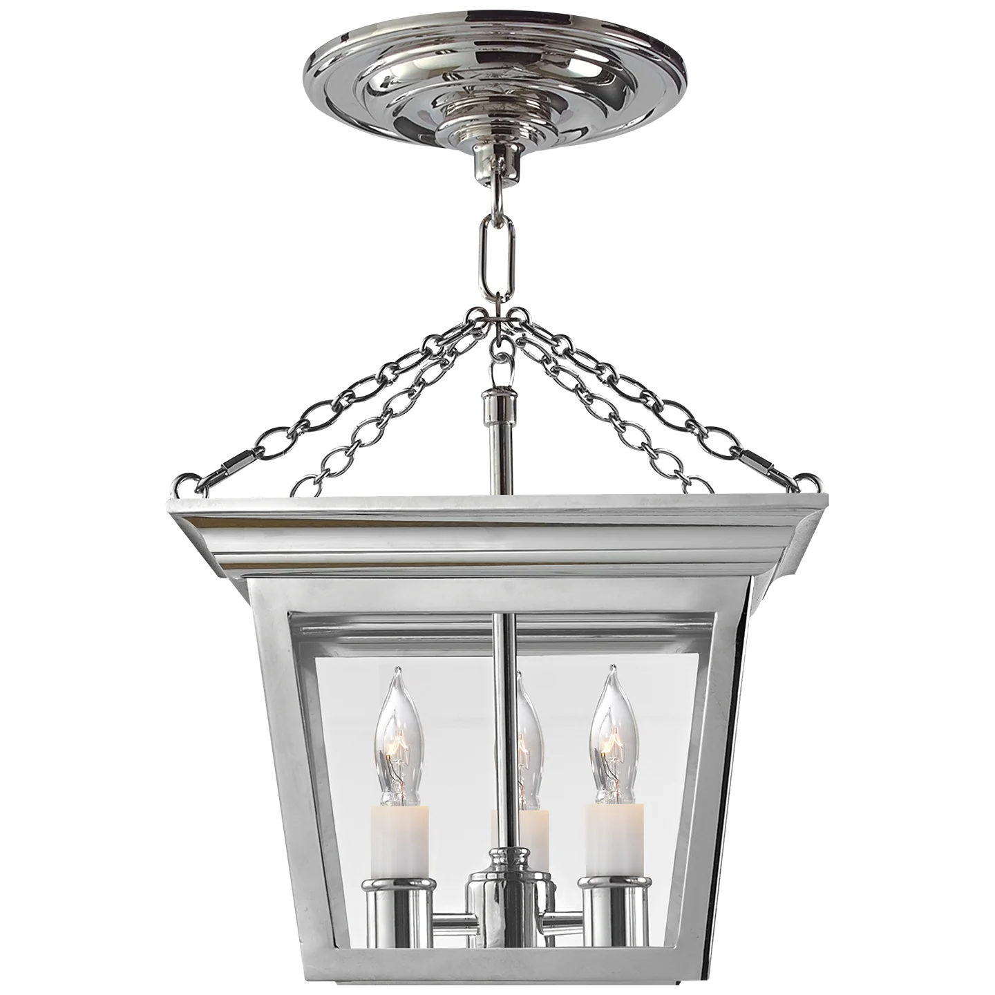 Semi Flush Cornice Three Light Semi-Flush Mount - Image 1