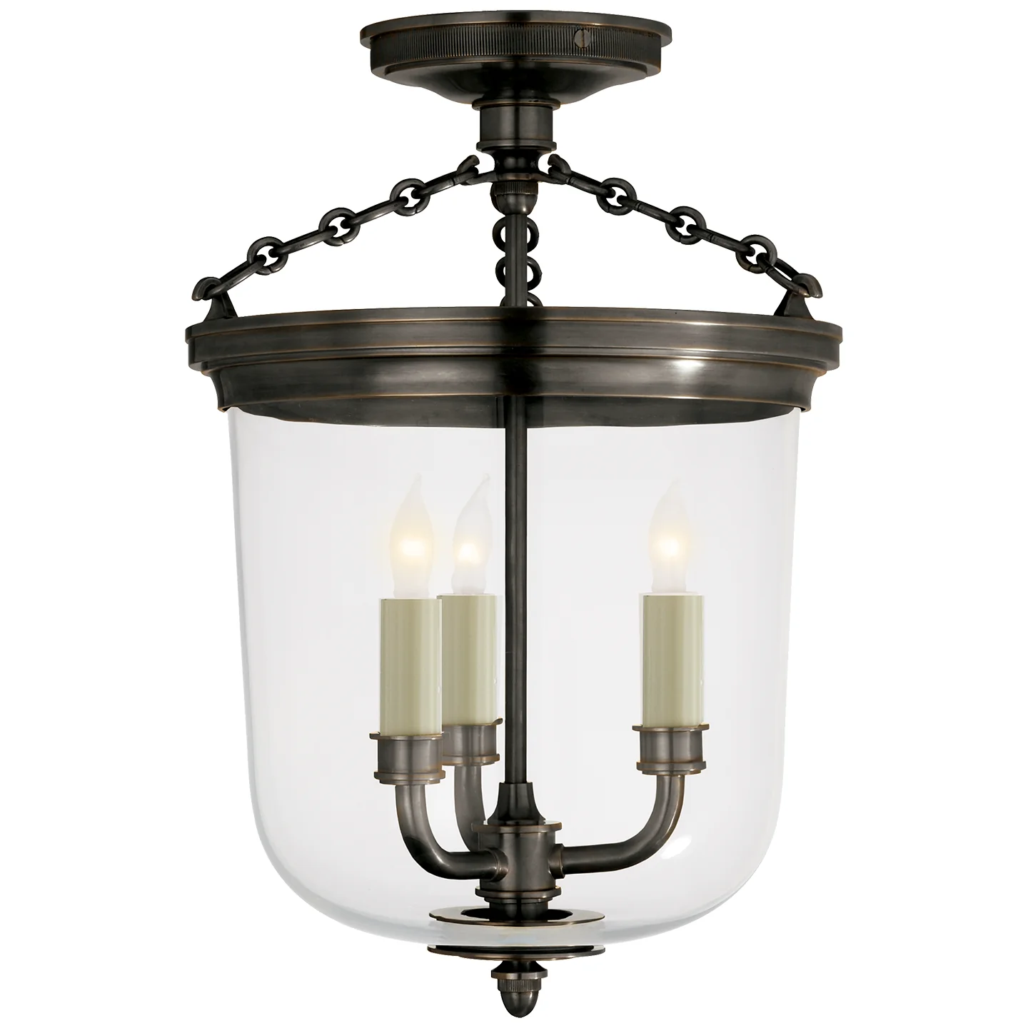 Merchant Three Light Semi-Flush Mount - Image 2