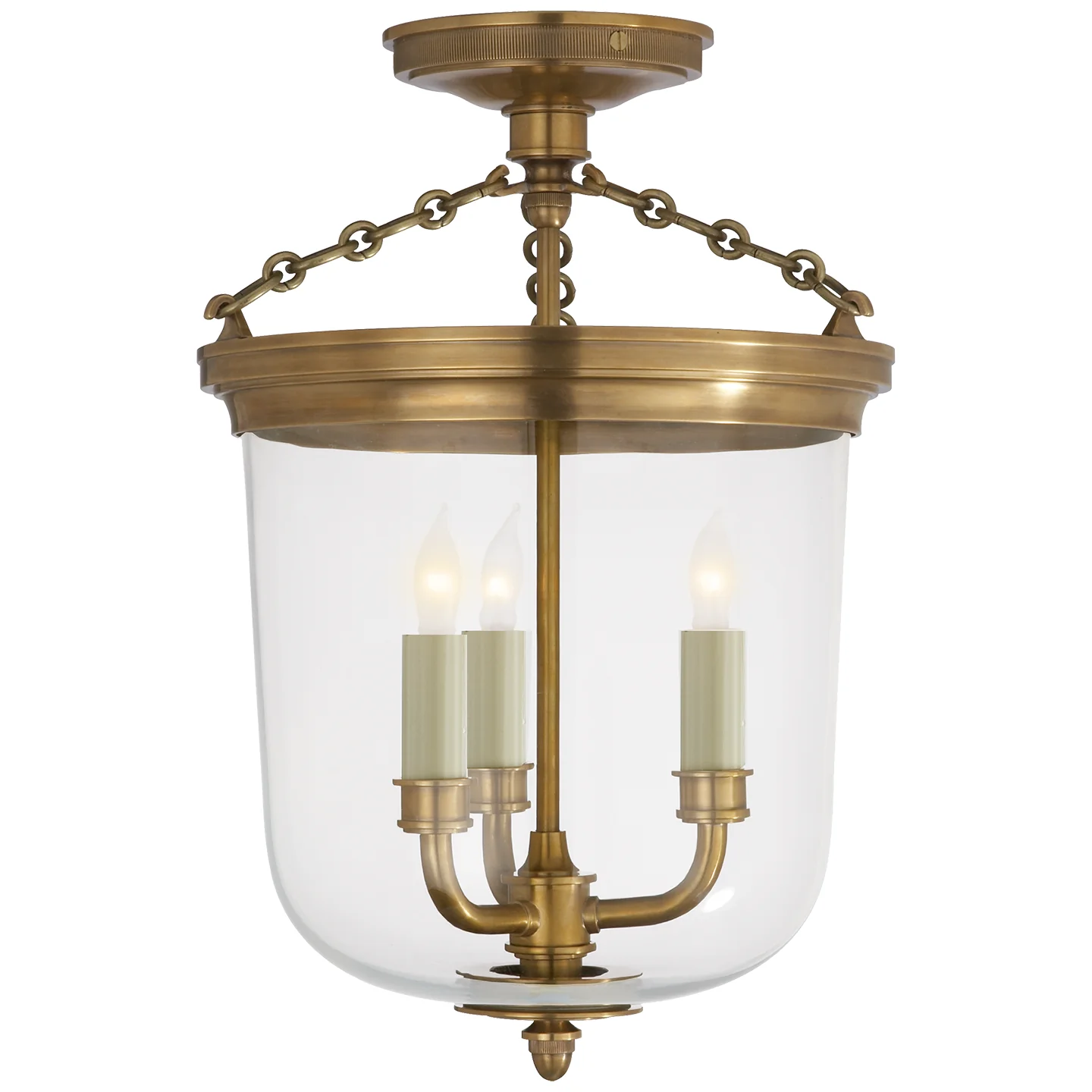Merchant Three Light Semi-Flush Mount - Image 1