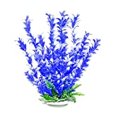 Aquatop® Bacopa-Like Aquarium Plant 20 Inch Blue White Color with Weighted Base - Image 1