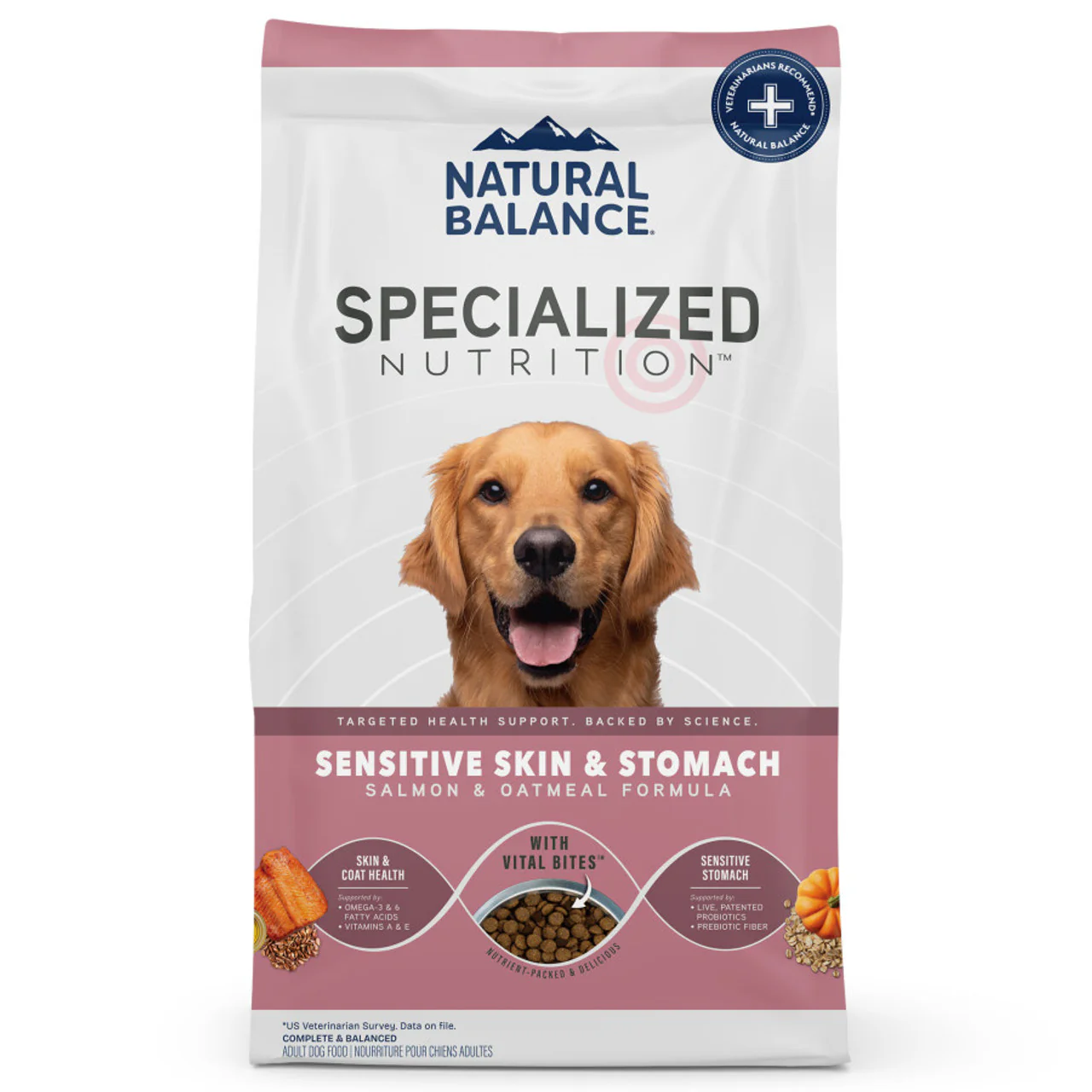 Natural Balance Sensitive Skin & Stomach Salmon and Oatmeal Dry Dog Food 3.5lb - Image 1