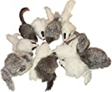 Rattling Long Haired Real Fur Mice - Image 1
