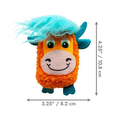 Kong Plush Cat Toy Scrattles highland cow Single Assorted