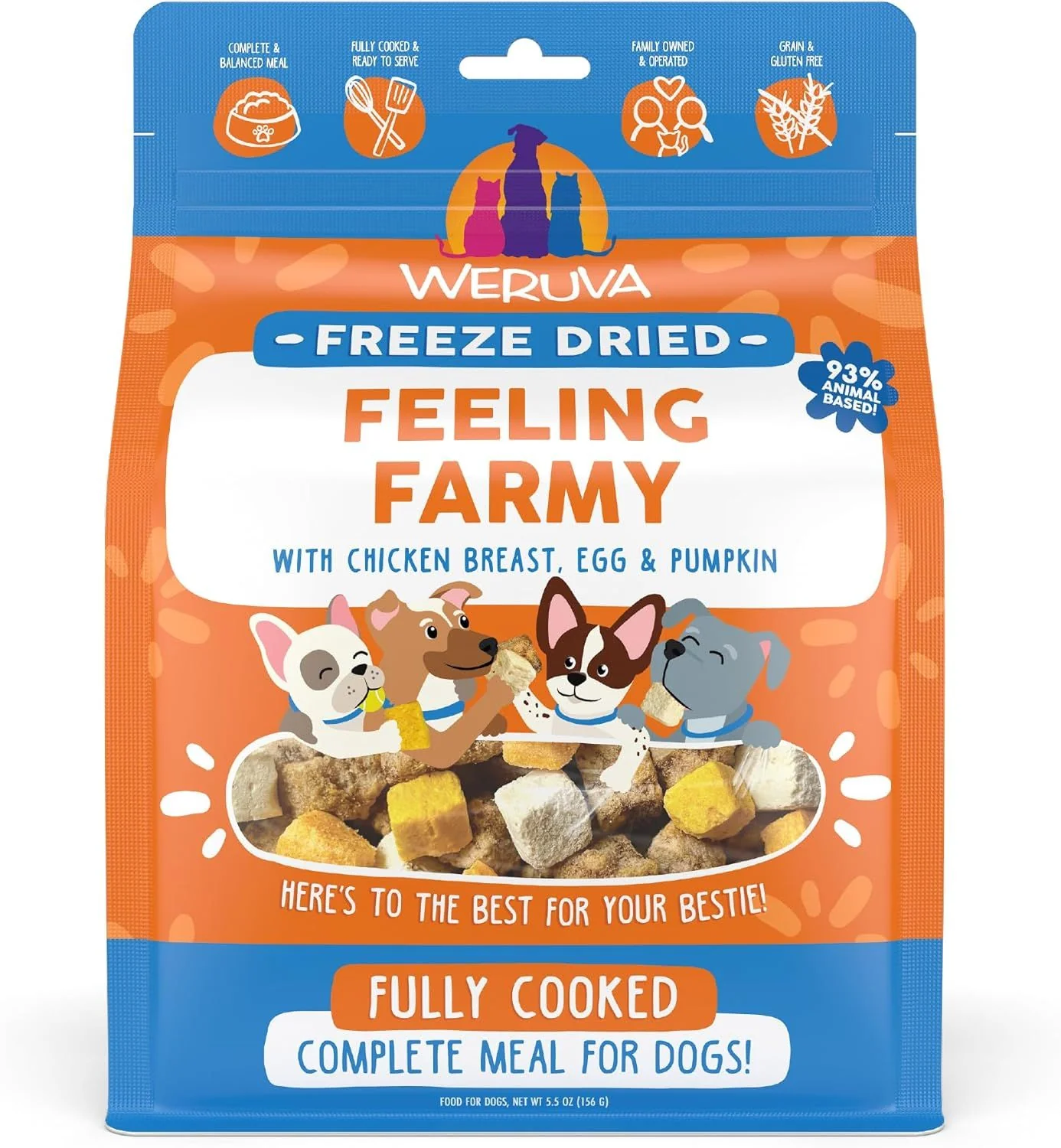 Weruva Fully Cooked Freeze Dried Feeling Farmy Dog Food 5.5oz - Image 1