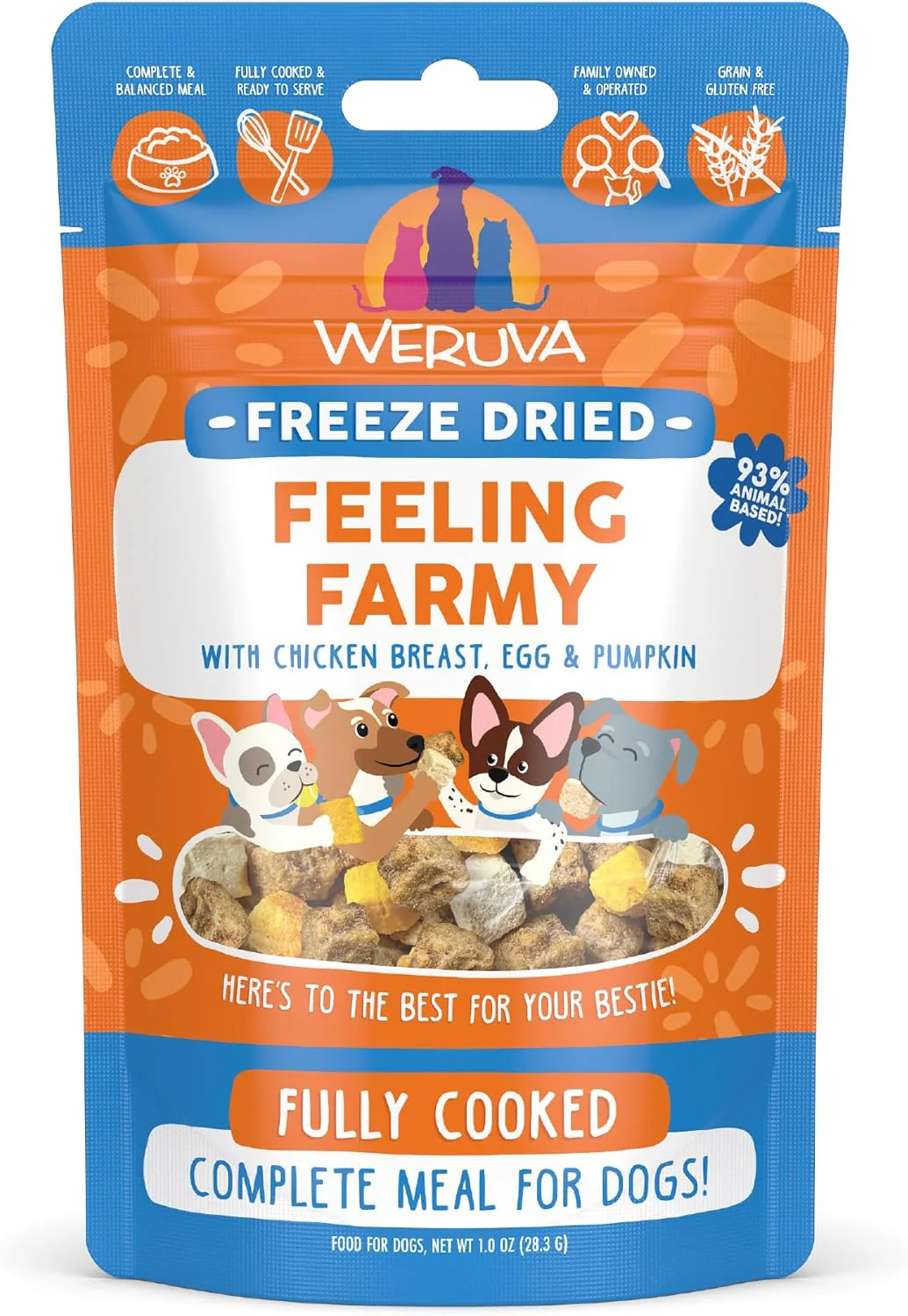 Weruva Fully Cooked Freeze Dried Feeling Farmy Dog Food 1oz - Image 1
