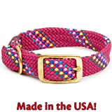 Rasp Conf:Adjustable double-braid dog collarWaterproof and durable webbingFeatures all brass hardware buckle and “D” ringMatches Mendota snap leashes perfectlyChoose 1″ wide or 9/16″ wide for small breed and puppies”