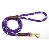 Mendota Pet Snap Leash  1/2  x 4   Purple Conf - Image 1