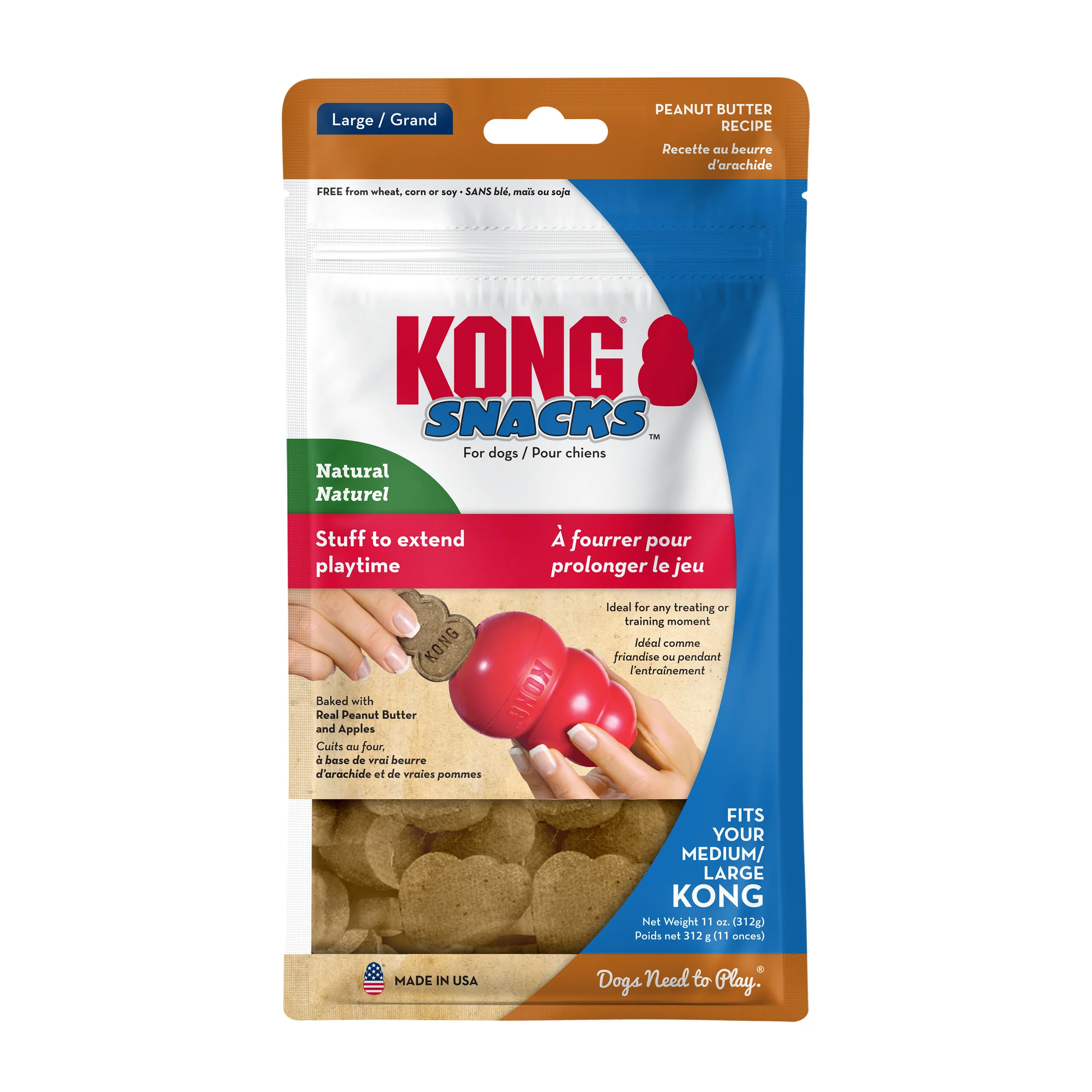Kong Dog Treat Snacks Peanut Butter Large - Image 1