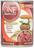 Purina ONE Natural Pate Wet Dog Food  SmartBlend Beef & Brown Rice Entrée  13 oz. Can - Image 1