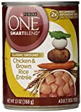 Purina ONE SmartBlend Chicken & Brown Rice Flavor Pate Wet Dog Food for Adult  13 oz. Can - Image 1