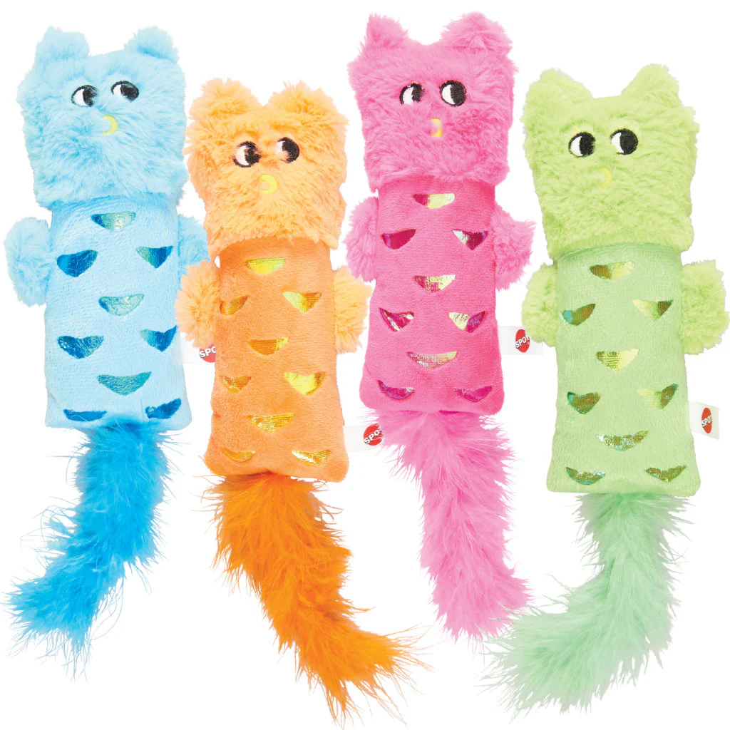 Spot Ethical Pet Cat Toy Hug N Kick Shimmer Glimmer 7.5In Assorted - Image 1