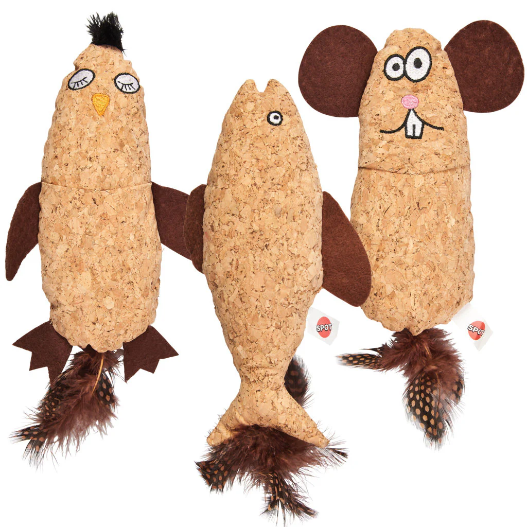 Spot Ethical Pet Cat Toy Hug N Kick Corkies With Catnip 8In Assorted - Image 1
