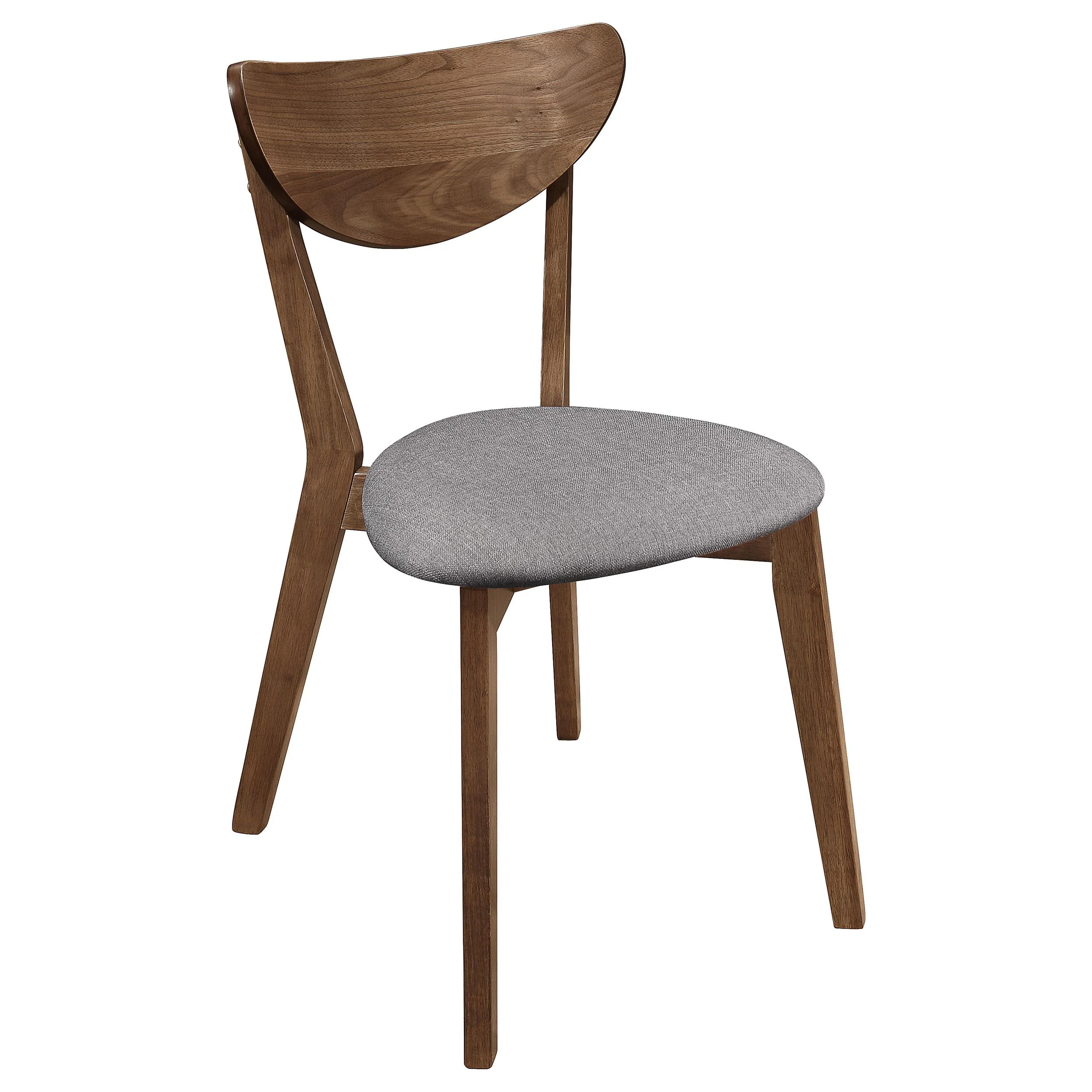 Coaster Furniture Alfredo 108082 Dining Side Chair – Grey and Natural Walnut (Set of 2)