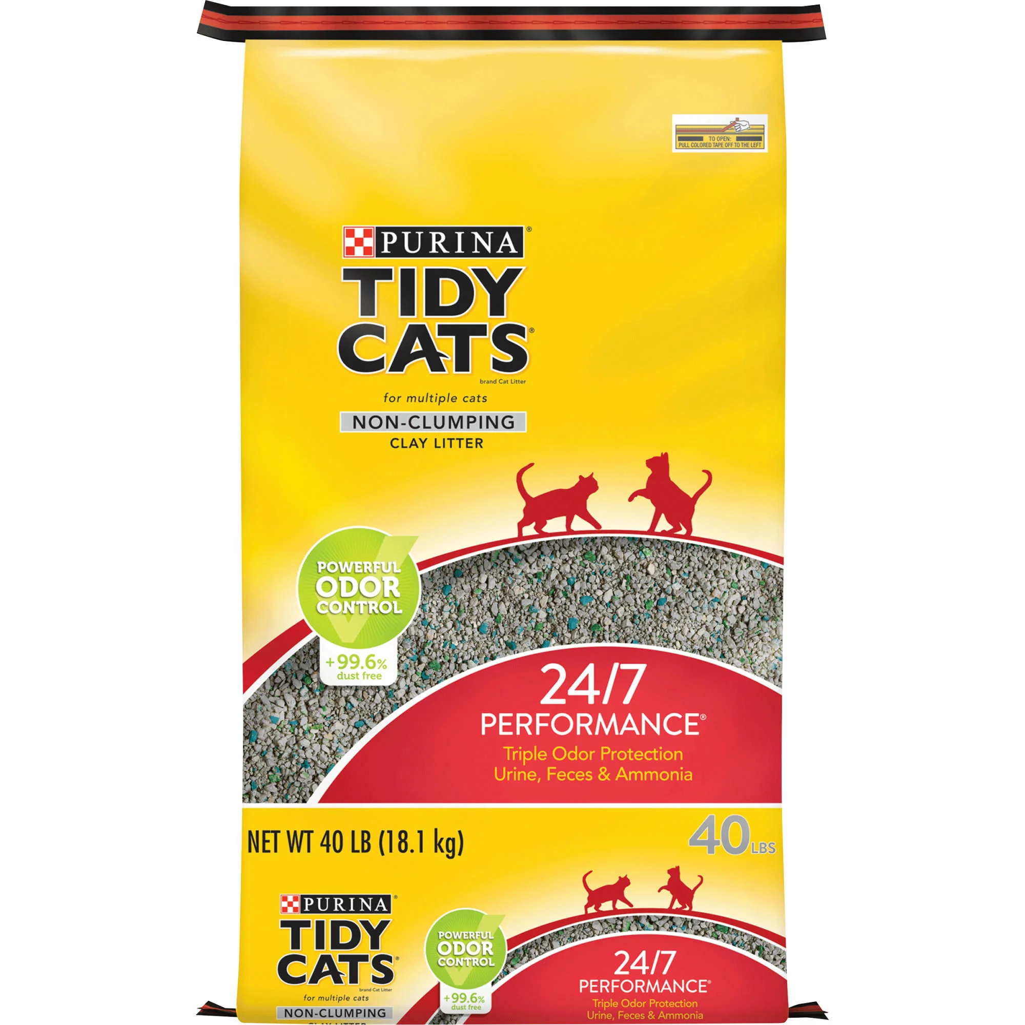 Purina Tidy Cats Non-Clomping Cat Litter For Multiple Cats 24/7 Performance, 40.0 LB - Image 1
