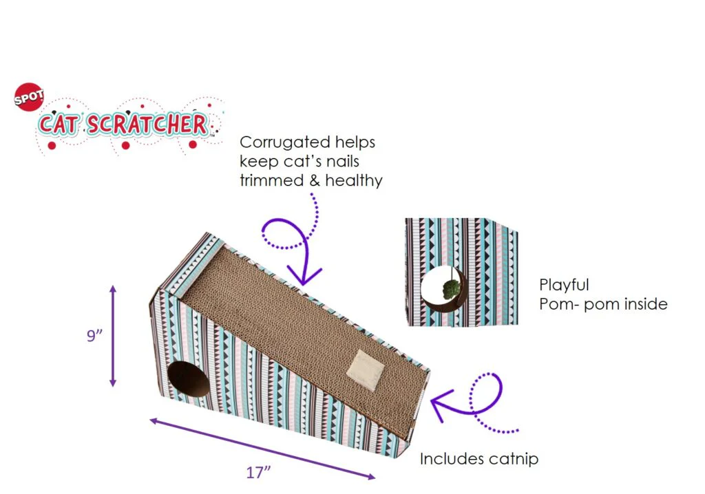 Spot Ethical Pet Cat Scratcher 17in Ramp - Image 1