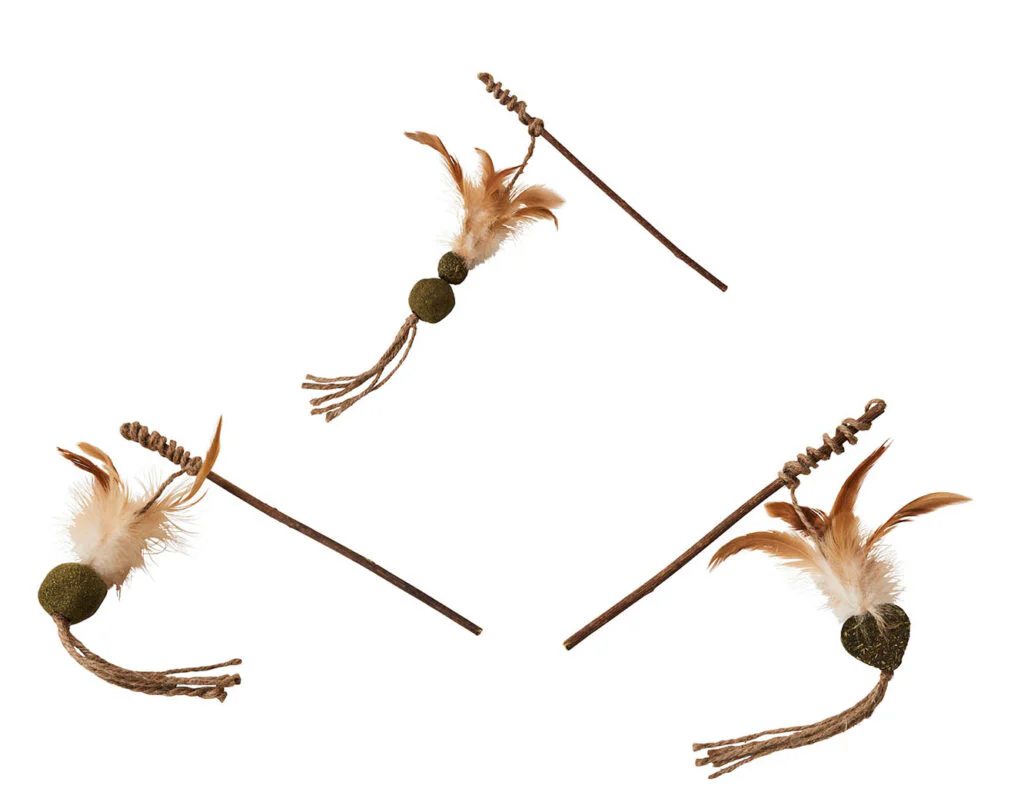 Spot Ethical Pet Cat Toy Sn Silver Vine Teaser Wand Assorted - Image 1