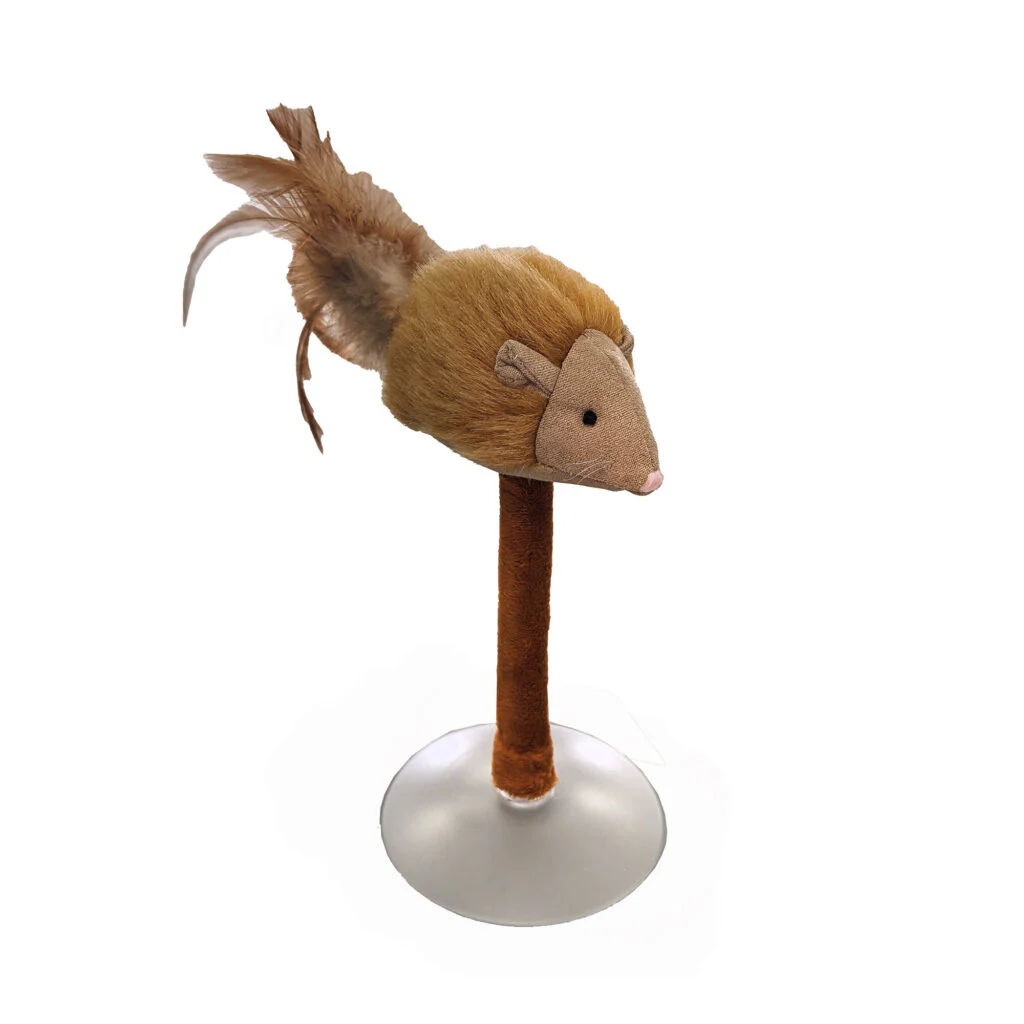 Spot Ethical Pet Cat Toy Squeakeeez Mouse On Suction Cup