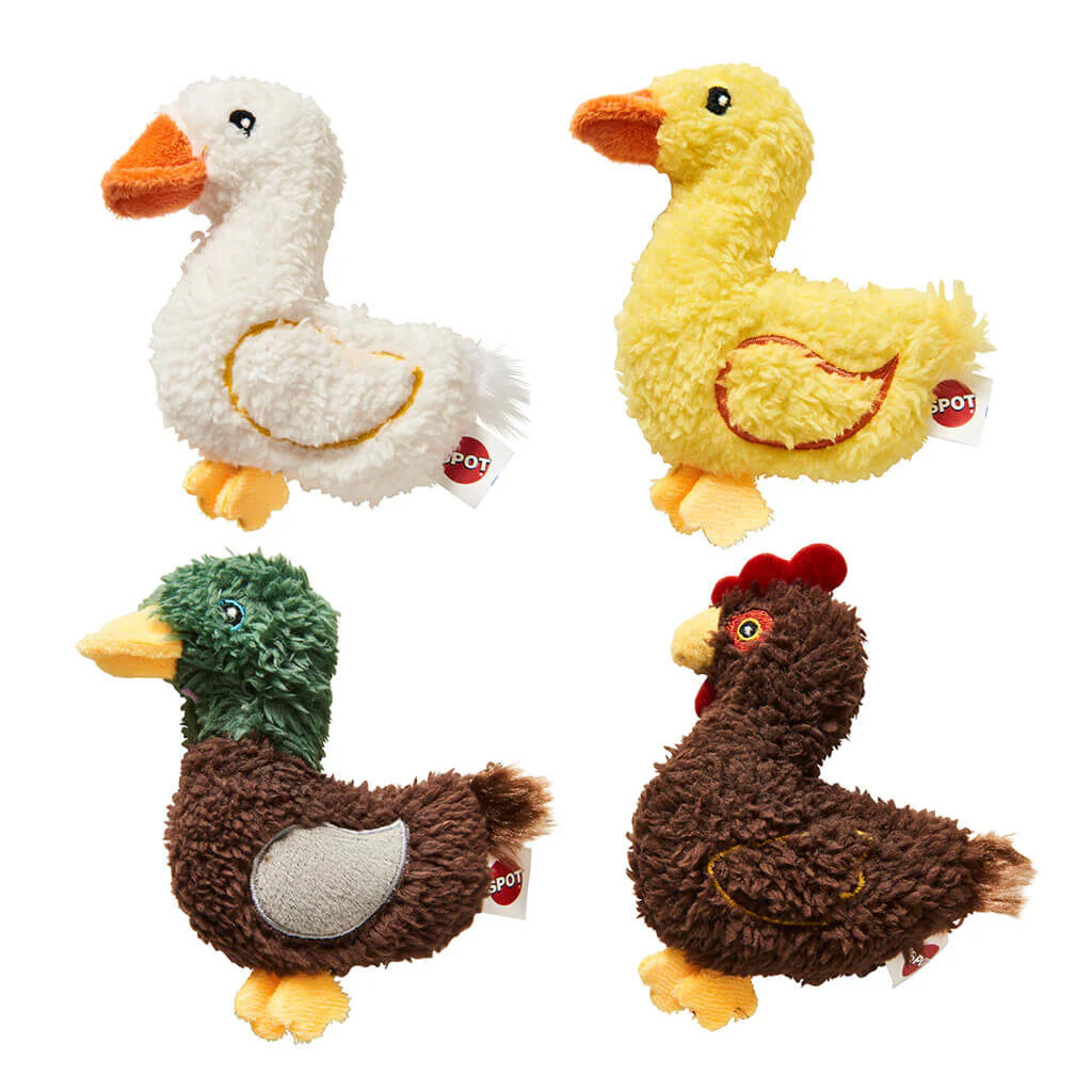 Spot Ethical Pet Cat Toy Love The Earth Barnyard Bird 4In Assorted - Image 1