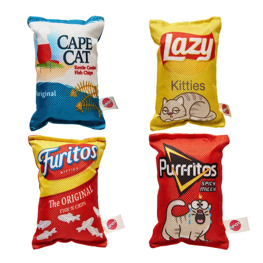 Spot Ethical Pet Cat Toy Fun Food Kitty Chips 5In Assorted - Image 1