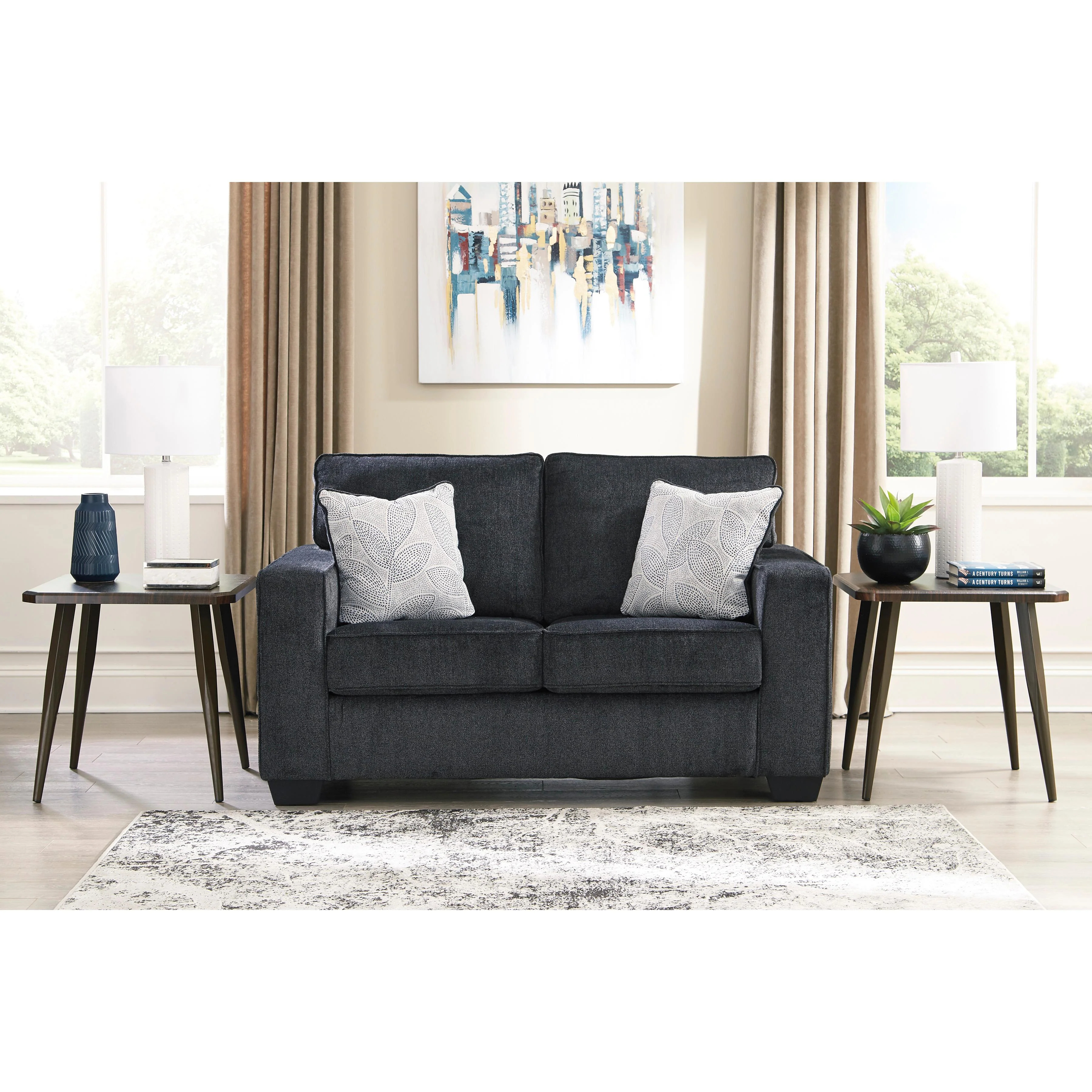 Signature Design by Ashley Altari Stationary Fabric Loveseat 8721335 - Image 2