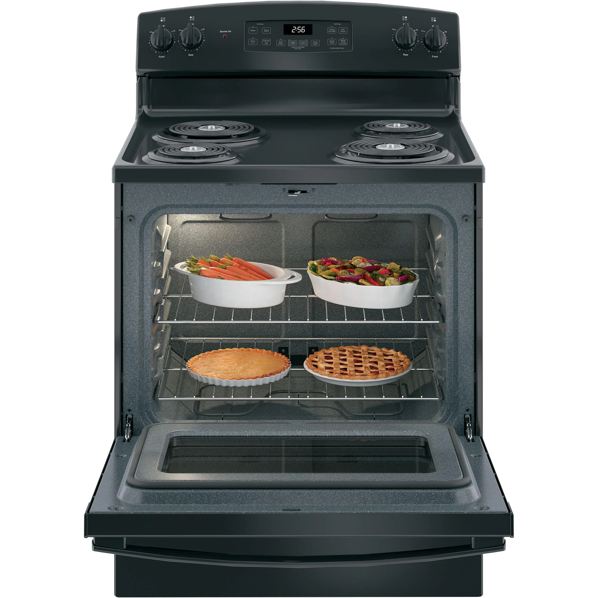 GE 30-inch Freestanding Electric Range JB256DMBB - Image 3