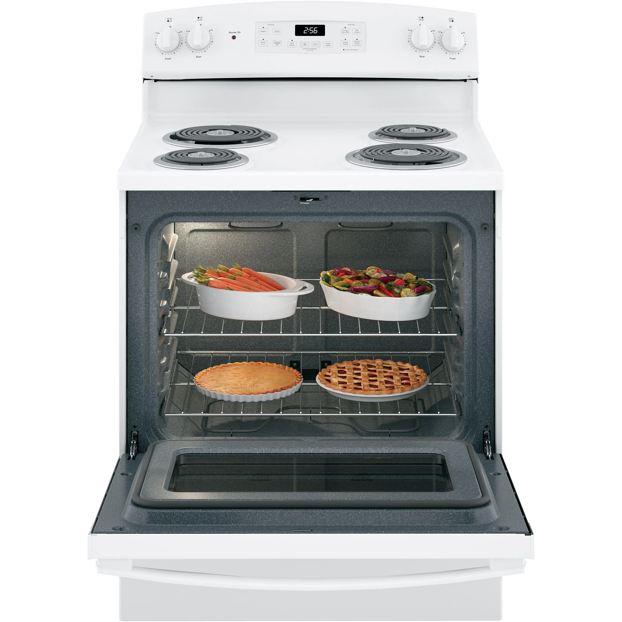 GE 30-inch Freestanding Electric Range JB256DMWW - Image 3