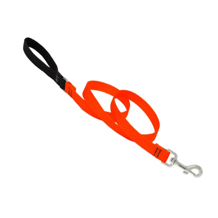 Lupine Pet Dog 6 Ft Long 3/4 In Leash Basics Blaze Orange - Image 1