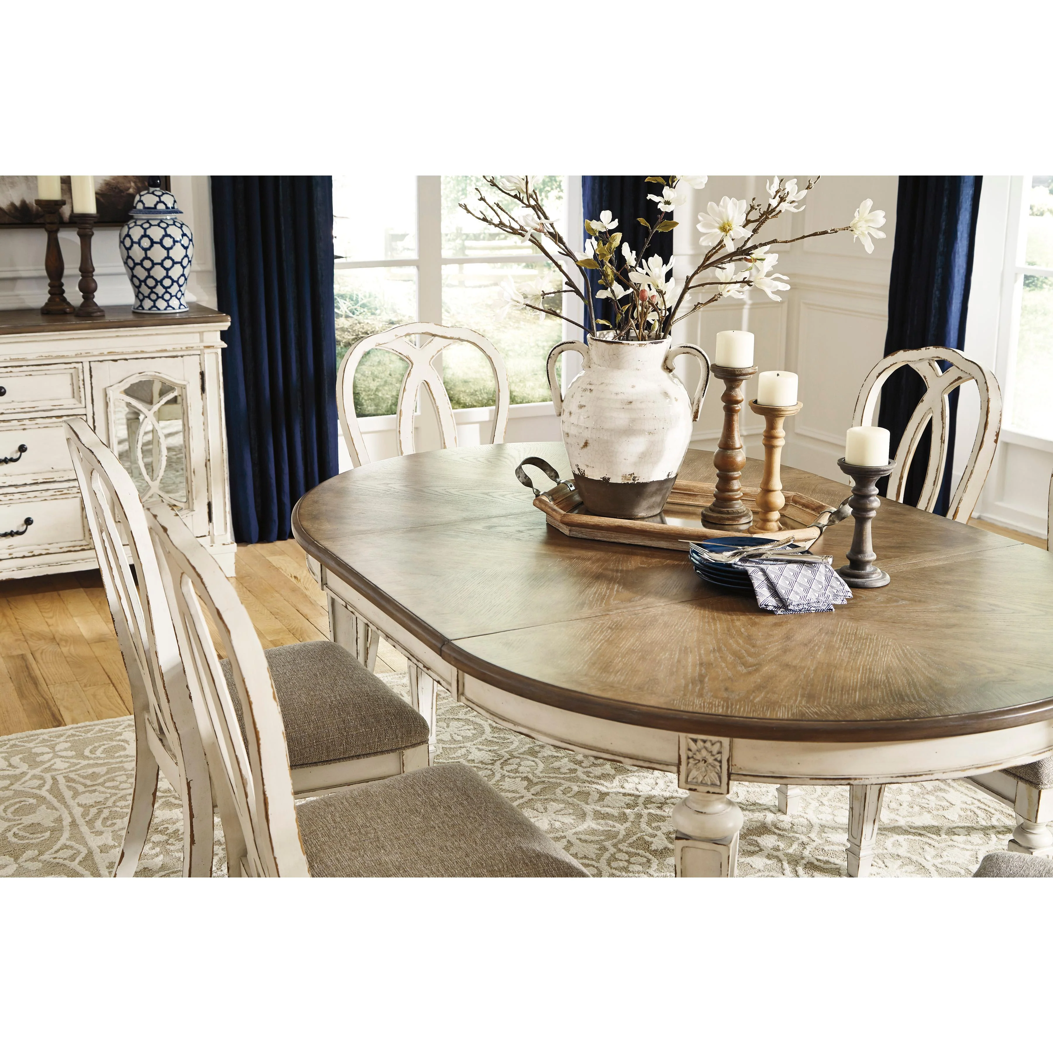 Signature Design by Ashley Oval Realyn Dining Table D743-35 - Image 3