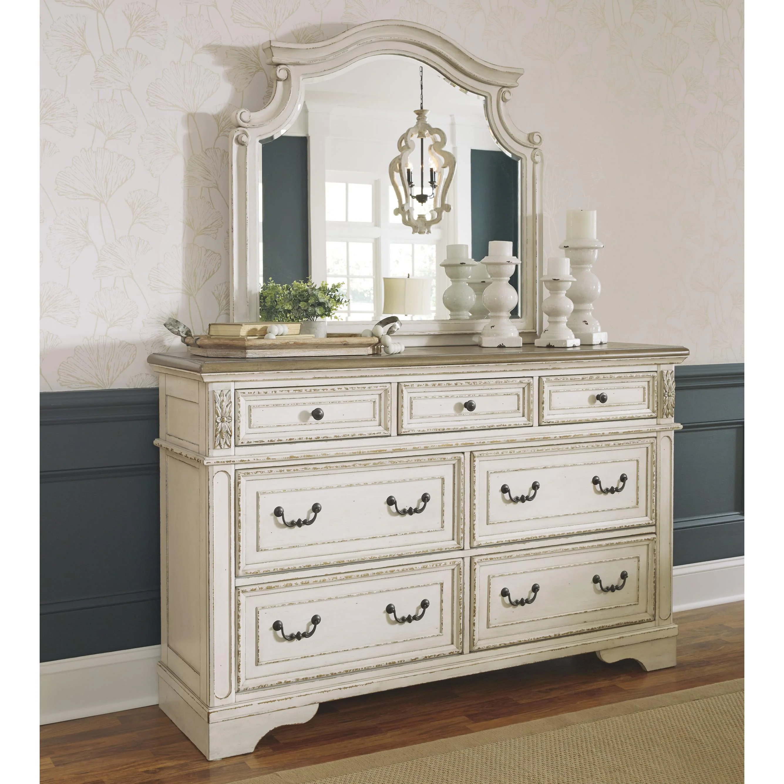 Signature Design by Ashley Realyn Dresser Mirror B743-36 - Image 2