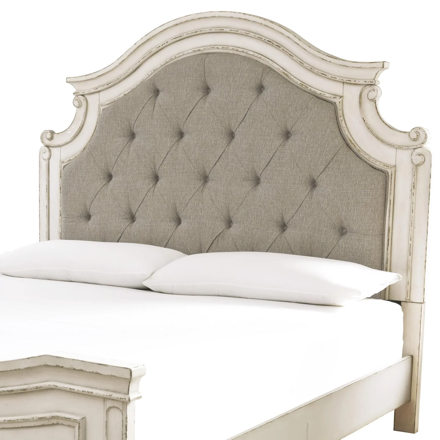 Signature Design by Ashley Realyn B743-57 Queen Upholstered Panel Headboard - Image 1