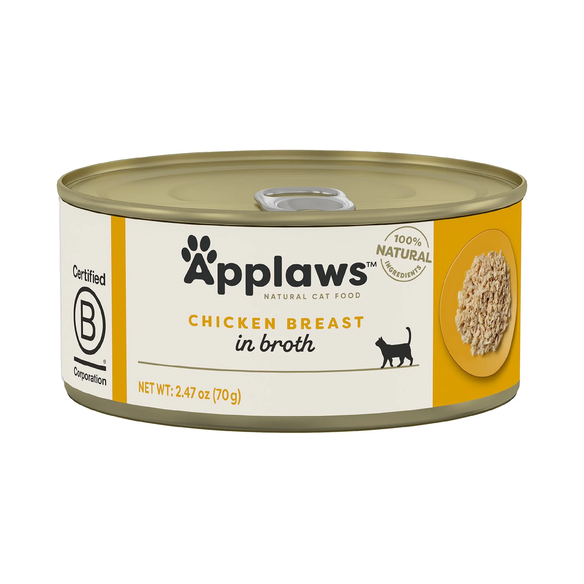 Applaws Vitality Cat Food Chicken in Broth 2.47oz can - Image 1