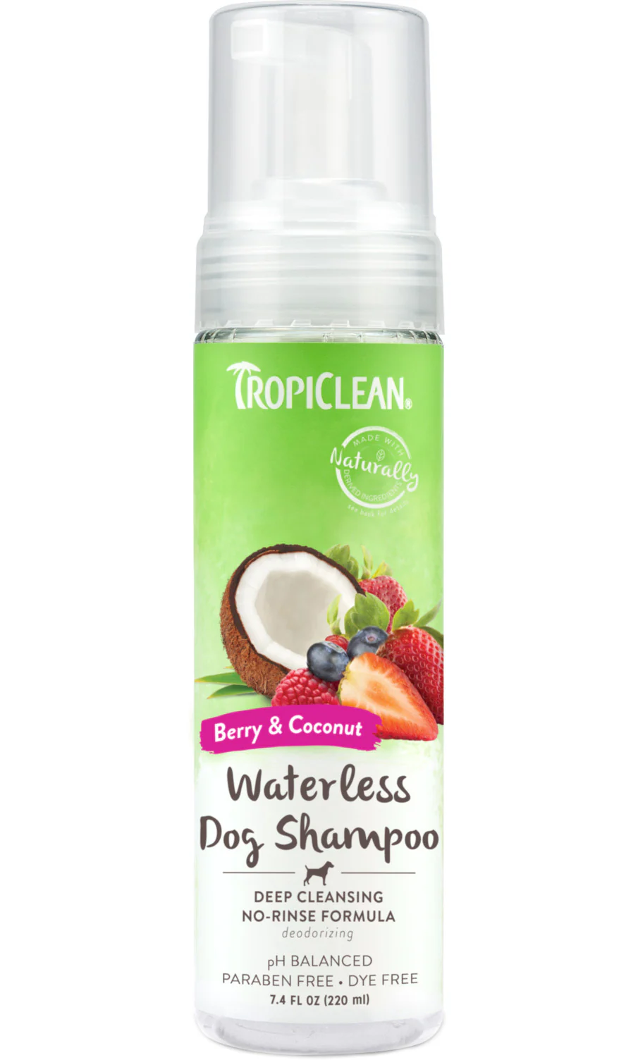 TropiClean Deep Cleansing Waterless Dog Shampoo, 7.4oz - Image 1