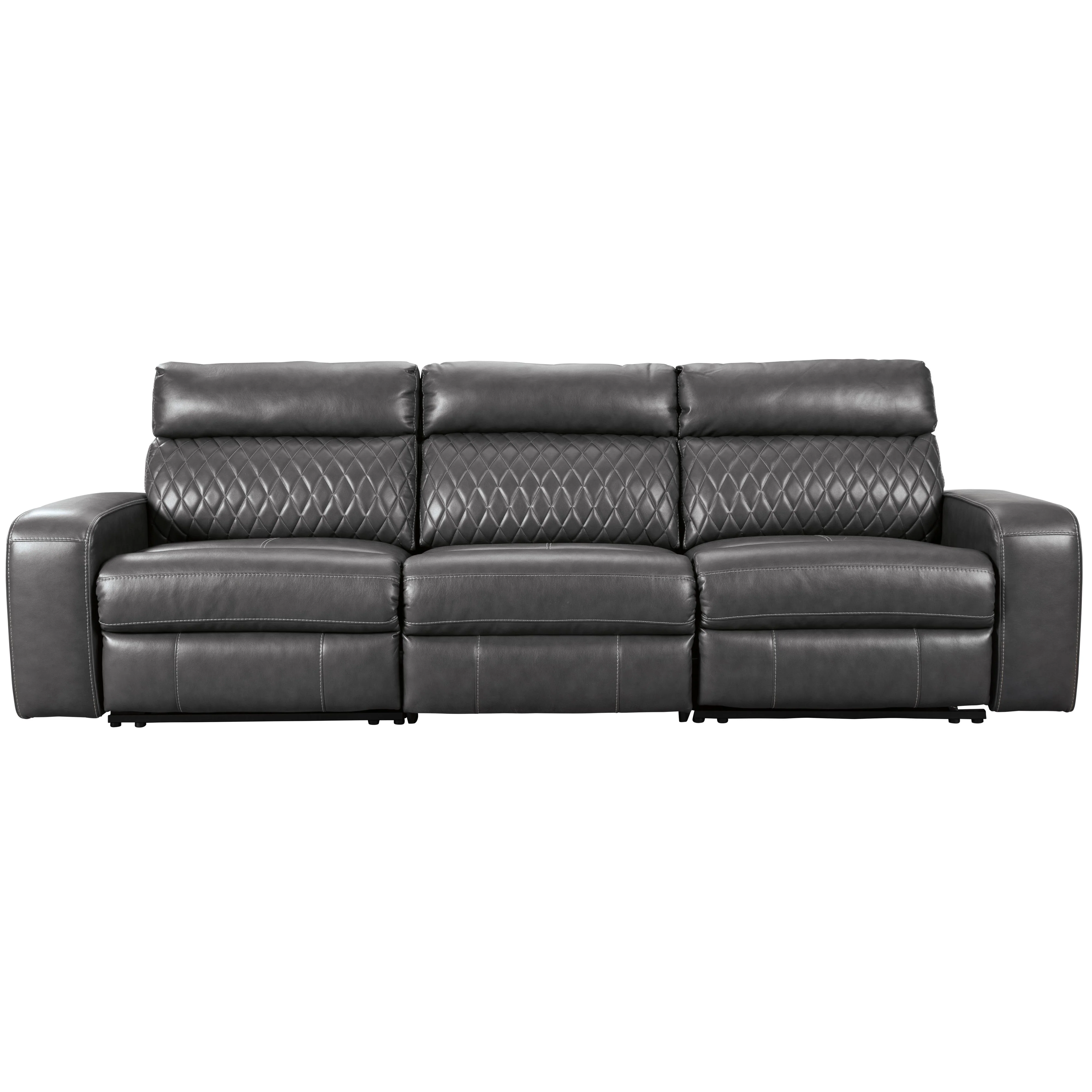 Signature Design by Ashley Samperstone Power Reclining Leather Look 3 pc Sectional 5520358/5520346/5520362 - Image 1