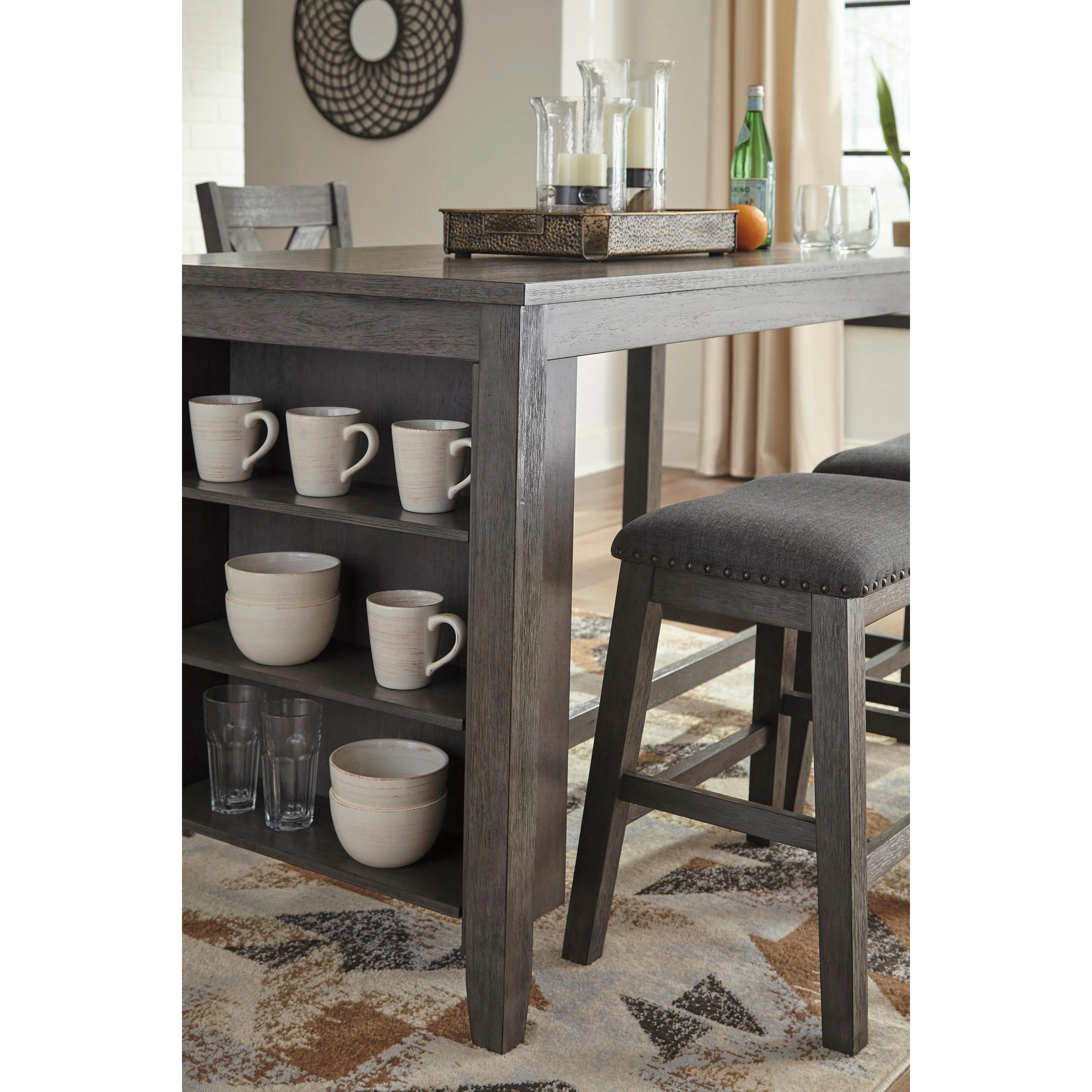 Signature Design by Ashley Caitbrook Counter Height Dining Table with Trestle Base D388-13 - Image 3