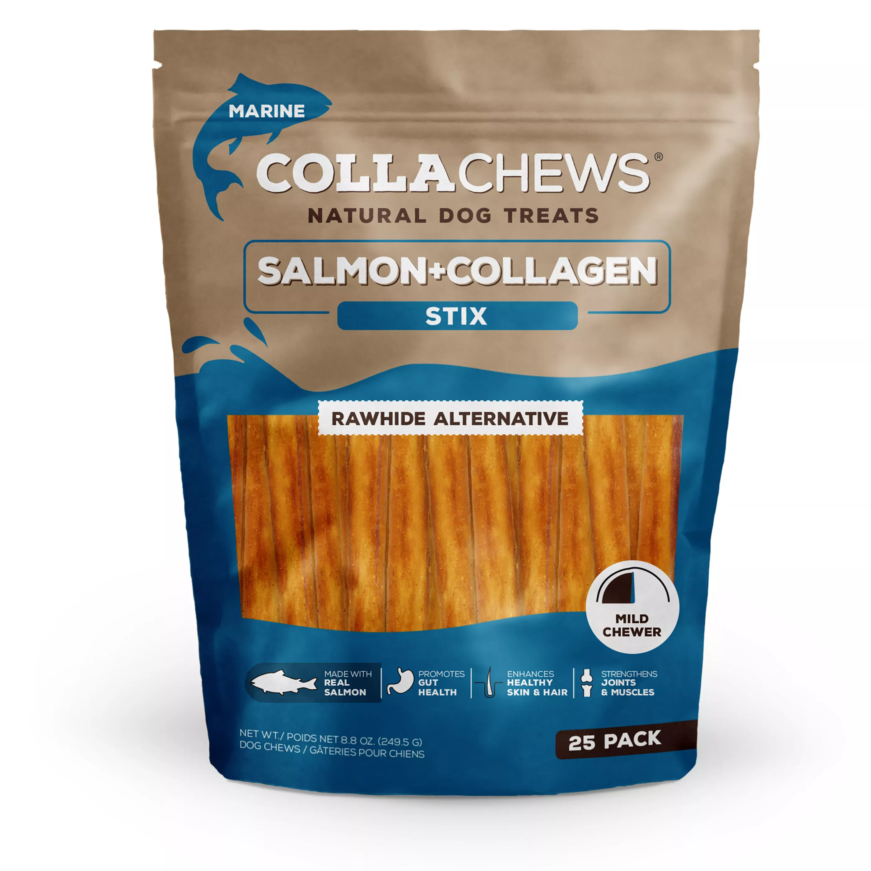 Collachews Dog Treats 25pk Salmon Stix - Image 1