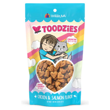 Weruva Cat Treat Toodzies Crunchy Chicken & Salmon 2 oz - Image 1