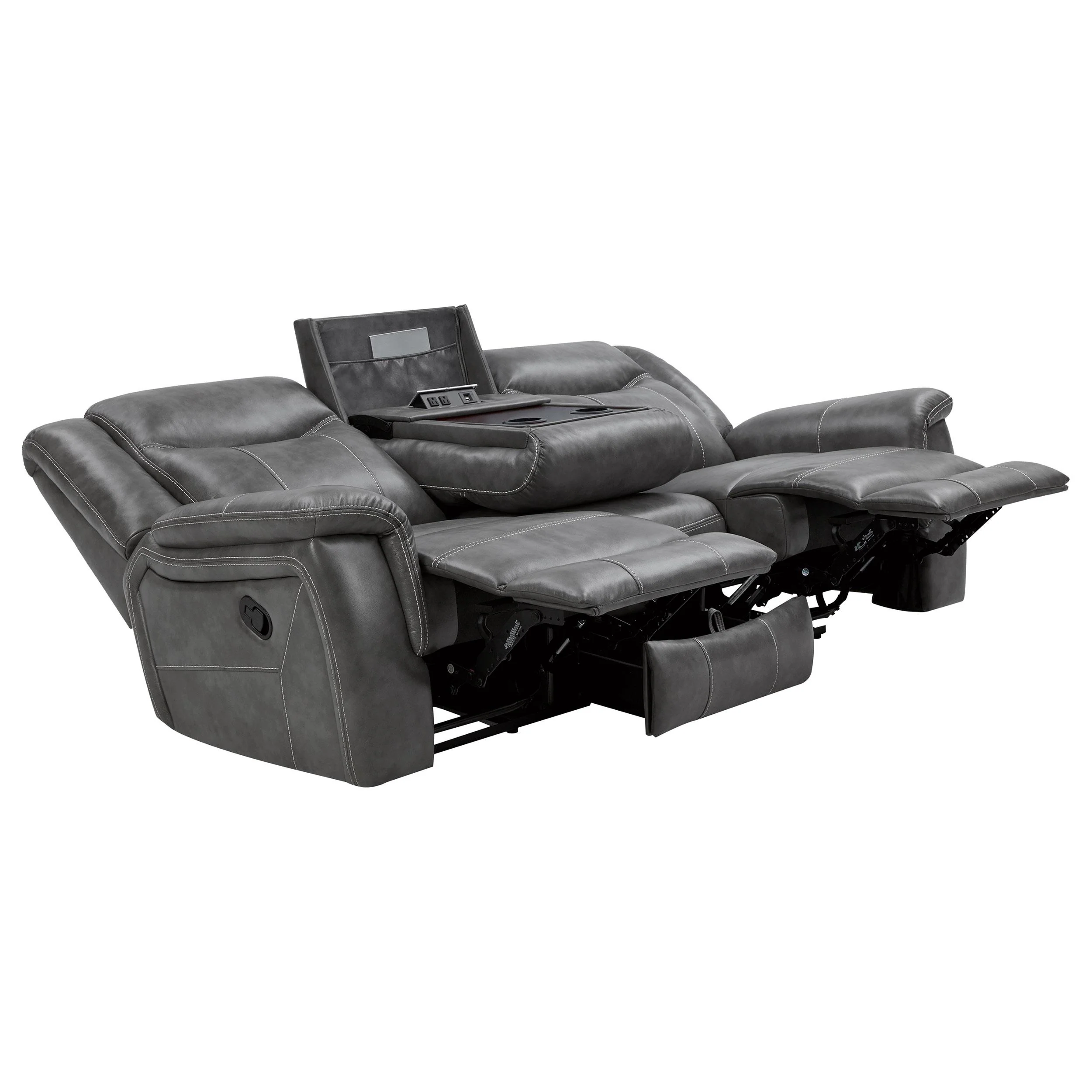 Coaster Furniture Conrad 650354 Upholstered Padded Arm Motion Sofa - Grey - Image 2
